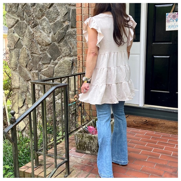 20 Woven Boho Ruffle Tiered Top - Picture 5 of 6